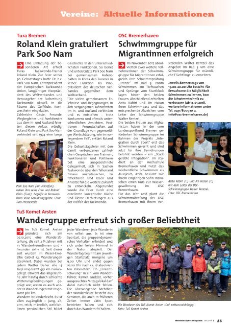 BREMER SPORT Magazin | Januar 2018