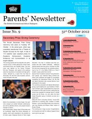 Parents' Newsletter - Nord Anglia Education