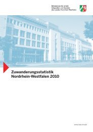 Zuwanderungsstatistik Nordrhein-Westfalen 2010 - Ministerium für ...