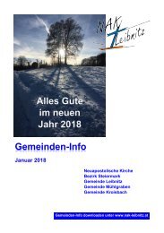 Gemeindeinfo Januar 2018