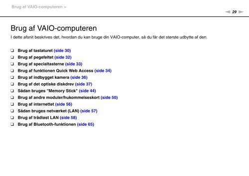 Sony VGN-NW26E - VGN-NW26E Mode d'emploi Danois