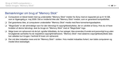 Sony VGN-NW26E - VGN-NW26E Mode d'emploi Danois