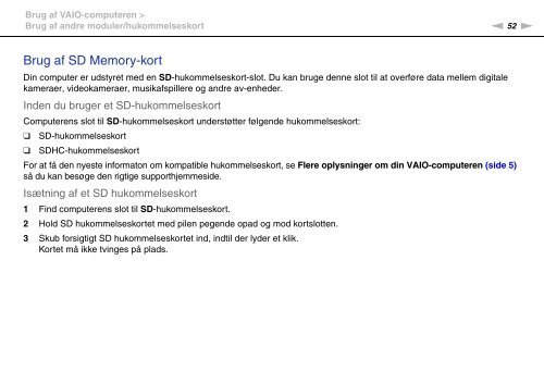 Sony VGN-NW26E - VGN-NW26E Mode d'emploi Danois