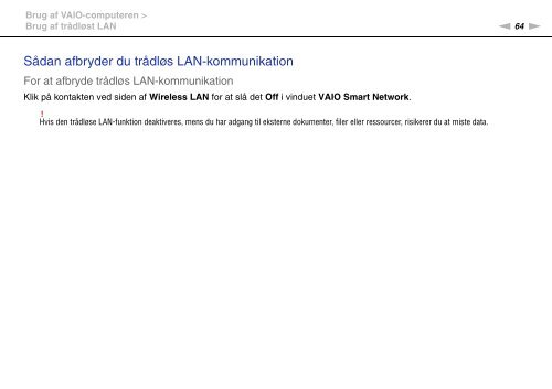 Sony VGN-NW26E - VGN-NW26E Mode d'emploi Danois