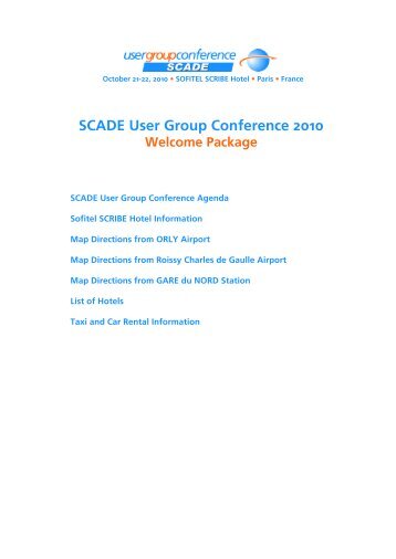 SCADE User Group Conference 2010 - Esterel Technologies