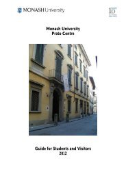 Monash University Prato Centre Guide for Students and Visitors 2012