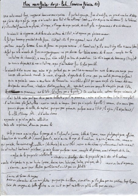 Le manifeste du μ-laboratoire de Clément