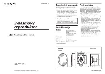 Sony XS-F693G - XS-F693G Consignes dâutilisation Slovaque