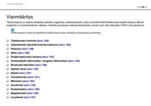 Sony VPCEB2C4E - VPCEB2C4E Mode d'emploi Finlandais