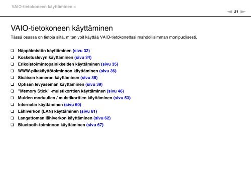 Sony VPCEB2C4E - VPCEB2C4E Mode d'emploi Finlandais