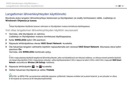 Sony VPCEB2C4E - VPCEB2C4E Mode d'emploi Finlandais