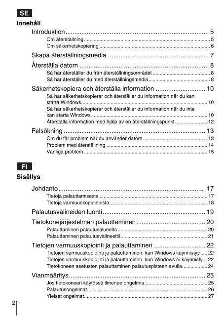 Sony VPCEB2C4E - VPCEB2C4E Guide de d&eacute;pannage Finlandais