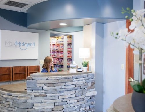 Reception center at Spokane dental implants specialist  Dr. Max Molgard