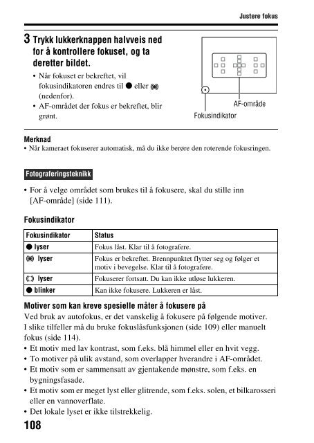 Sony SLT-A37 - SLT-A37 Consignes d&rsquo;utilisation Norv&eacute;gien