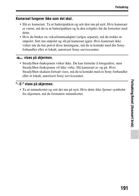 Sony SLT-A37 - SLT-A37 Consignes d&rsquo;utilisation Norv&eacute;gien