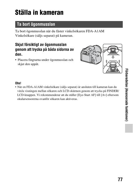 Sony SLT-A37 - SLT-A37 Consignes d&rsquo;utilisation Su&eacute;dois