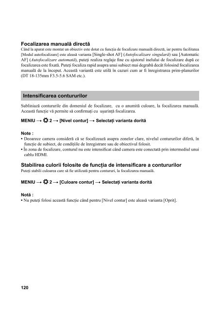 Sony SLT-A37 - SLT-A37 Mode d'emploi Roumain