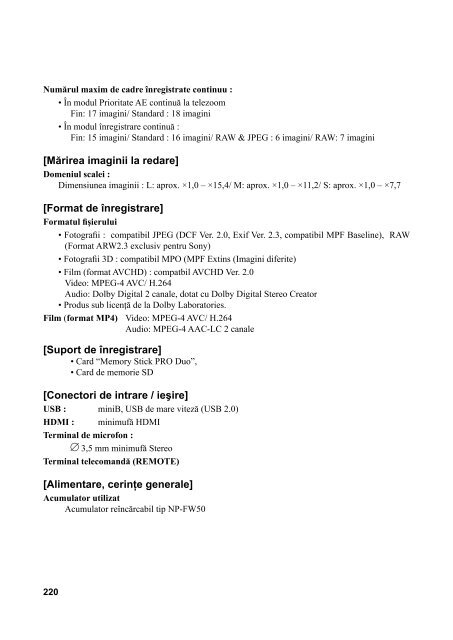 Sony SLT-A37 - SLT-A37 Mode d'emploi Roumain