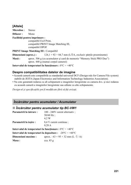 Sony SLT-A37 - SLT-A37 Mode d'emploi Roumain