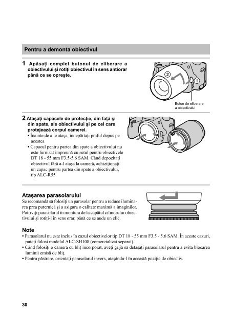 Sony SLT-A37 - SLT-A37 Mode d'emploi Roumain