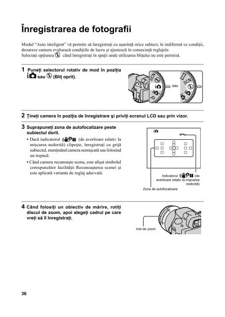 Sony SLT-A37 - SLT-A37 Mode d'emploi Roumain