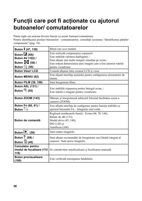 Sony SLT-A37 - SLT-A37 Mode d'emploi Roumain