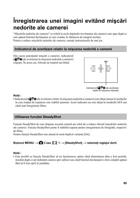 Sony SLT-A37 - SLT-A37 Mode d'emploi Roumain