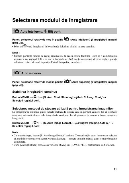 Sony SLT-A37 - SLT-A37 Mode d'emploi Roumain