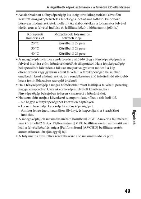 Sony SLT-A37 - SLT-A37 Consignes d&rsquo;utilisation Hongrois