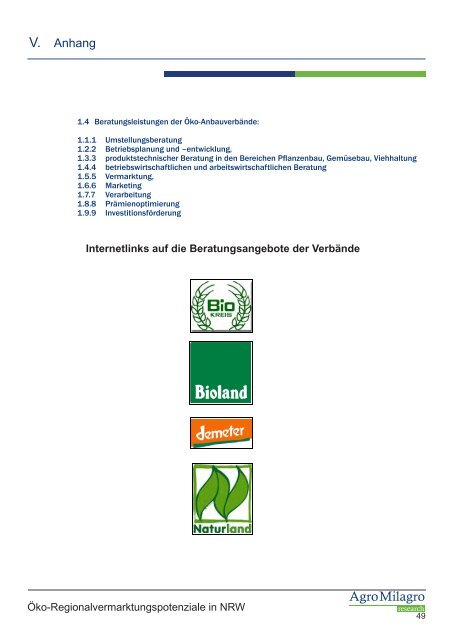 Regionalvermarktung von Öko-Produkten aus Nordrhein-Westfalen