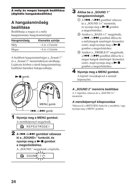 Sony NW-E103 - NW-E103 Mode d'emploi Hongrois