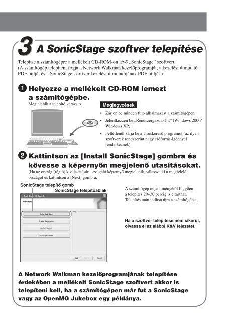 Sony NW-E103 - NW-E103 Mode d'emploi Hongrois