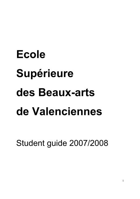 Ecole Superieure Des Beaux Arts De Valenciennes