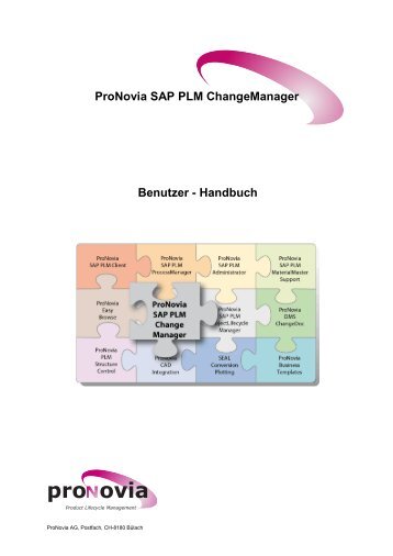 ProNovia SAP PLM ChangeManager ProNovia SAP ... - ProNovia AG