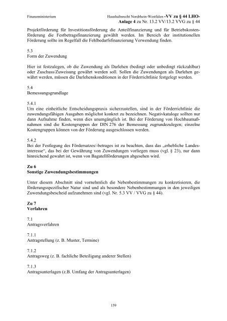 Haushaltsrecht Nordrhein-Westfalen - Finanzministerium NRW