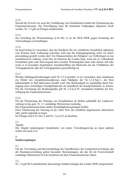 Haushaltsrecht Nordrhein-Westfalen - Finanzministerium NRW