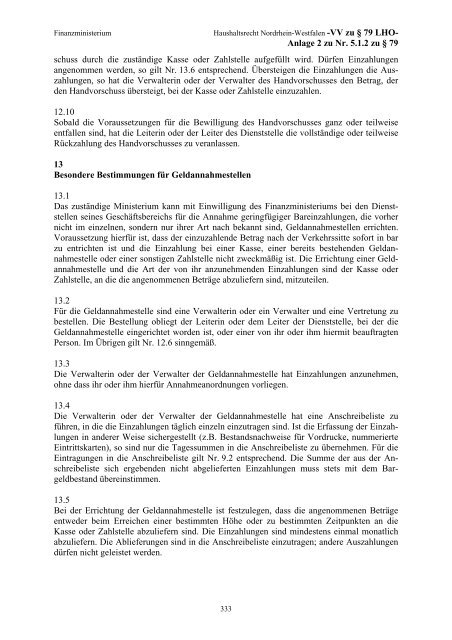 Haushaltsrecht Nordrhein-Westfalen - Finanzministerium NRW