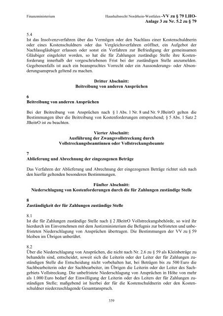 Haushaltsrecht Nordrhein-Westfalen - Finanzministerium NRW