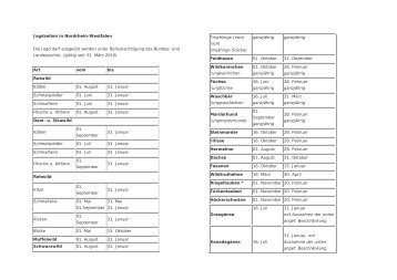Jagdzeiten - Landesjagdverband Nordrhein-Westfalen