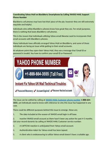 Coordinating_Yahoo_Mail_on_BlackBerry_Smartphone dial 1-888-664-3555 customer care number