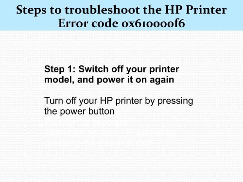 1(800)576-9647 How to Fix HP Printer Error Code 0x610000f6