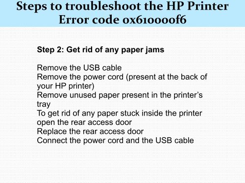 1(800)576-9647 How to Fix HP Printer Error Code 0x610000f6