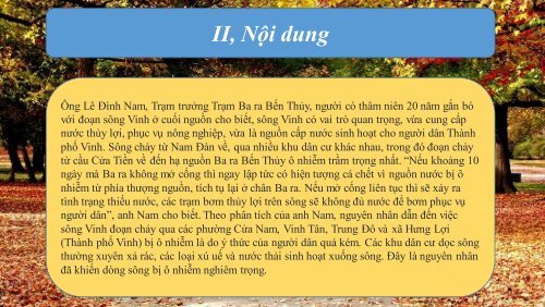 [DISCUSSION] Ô nhiễm môi trường nước tại sông Cửa Tiền