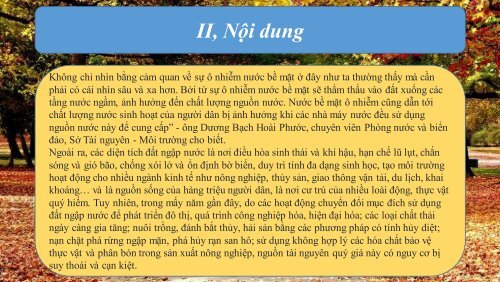 [DISCUSSION] Ô nhiễm môi trường nước tại sông Cửa Tiền