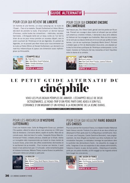 Gaumont Pathé! Le mag - Janvier 2018