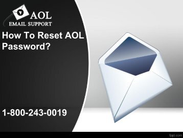 How to Reset AOL Password? 1-800-243-0019 For Assistance
