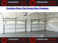 Canadian Doors The Garage Door Company