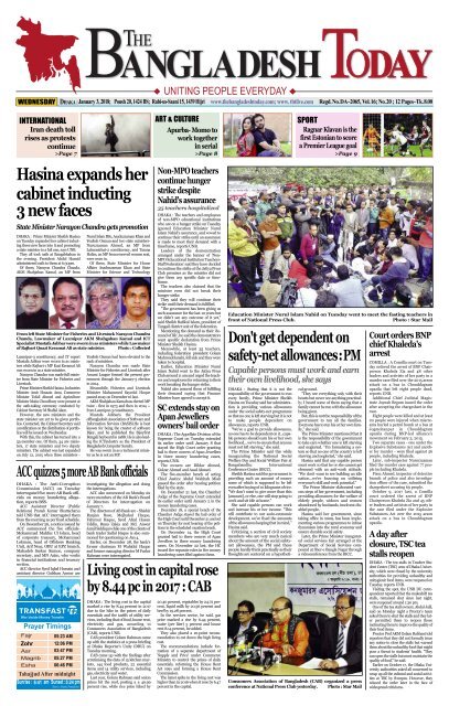 The Bangladesh Today (03-01-2018)	