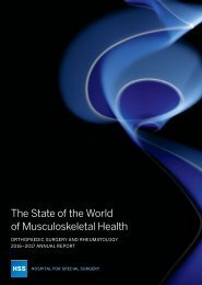 HSS State of the World of Musculoskeletal Health