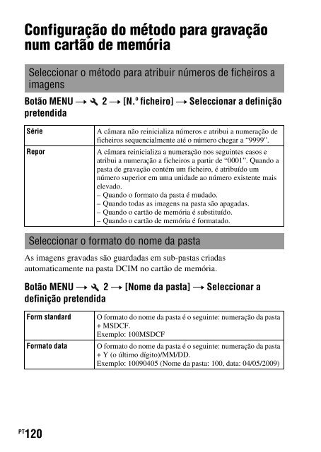 Sony DSLR-A330L - DSLR-A330L Consignes d&rsquo;utilisation Portugais